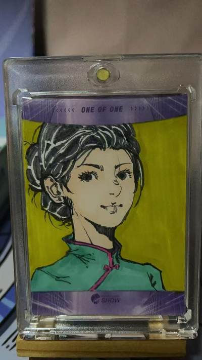 夜之极第三十七期 （12月20日周六晚9点截拍，欢迎竞拍） - 【手绘】TCS卡牌嘉年华现场互动原创收藏卡-小花瓣文创小安老师 1/1编