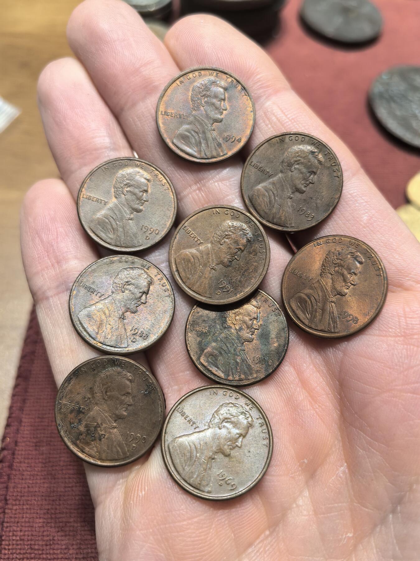 南宋泉阁俄币 外币 国币 专场第二十期 【送拍无额外佣金】 美国 1967-1988年 早期一美分七枚一组 好品