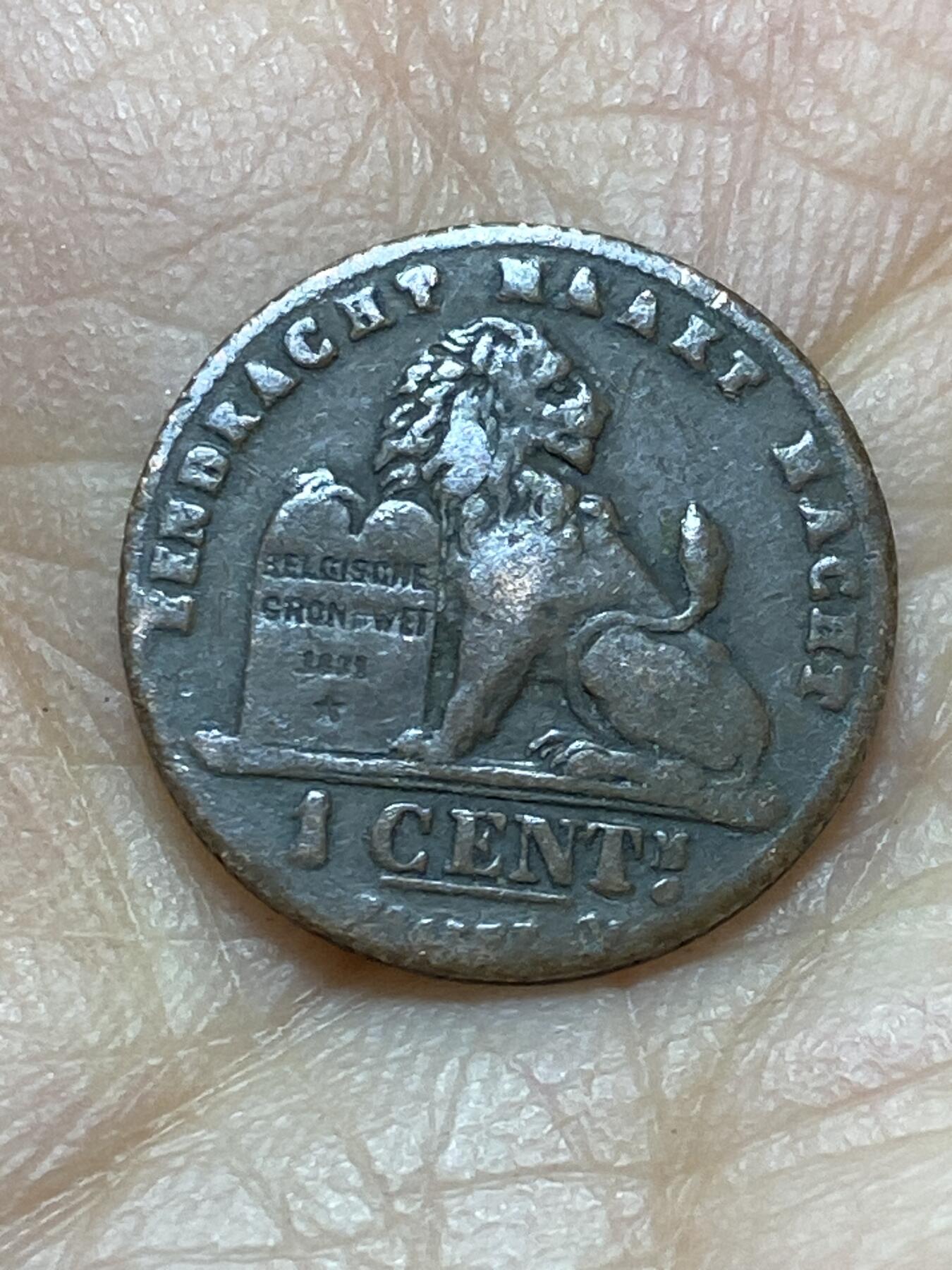 2025年第一百三十八场(总第一百六十四场）外国好品散币场(免佣金) 少见版本–比利时🇧🇪1912单年份1分(阿尔贝一世时期，荷语版)