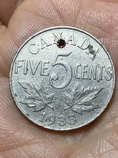 2025年第一百三十九场(总第一百六十五场）外国好品散币场(免佣金) - 加拿大🇨🇦1933年5分(乔治五世第三版)