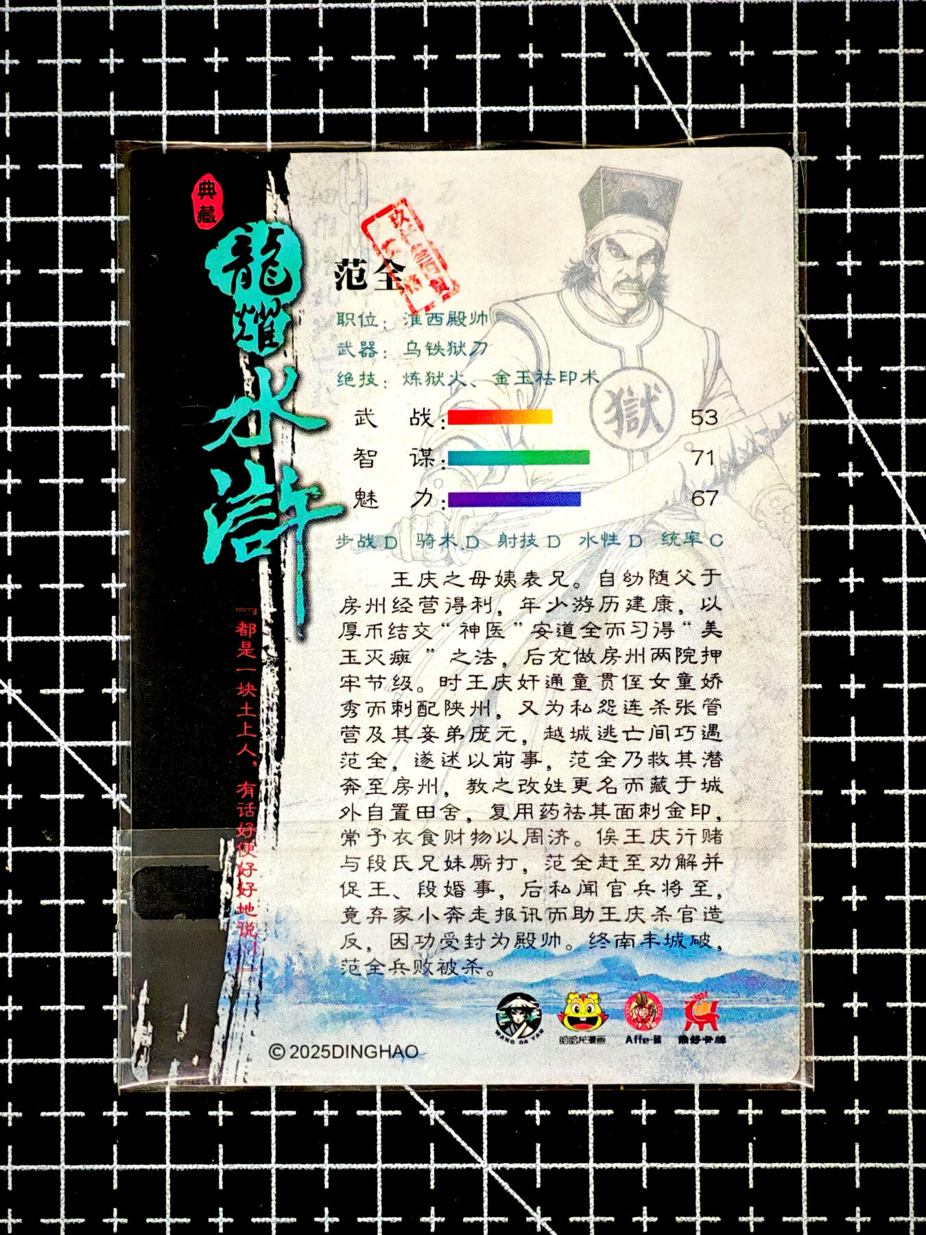 琦卡当当铺～第26期★★各种小漏~支持寄存★★~【9点40结束】扫码加群抽[包邮券]~ 鼎好卡牌-龙耀水浒-范全-彩闪-1张