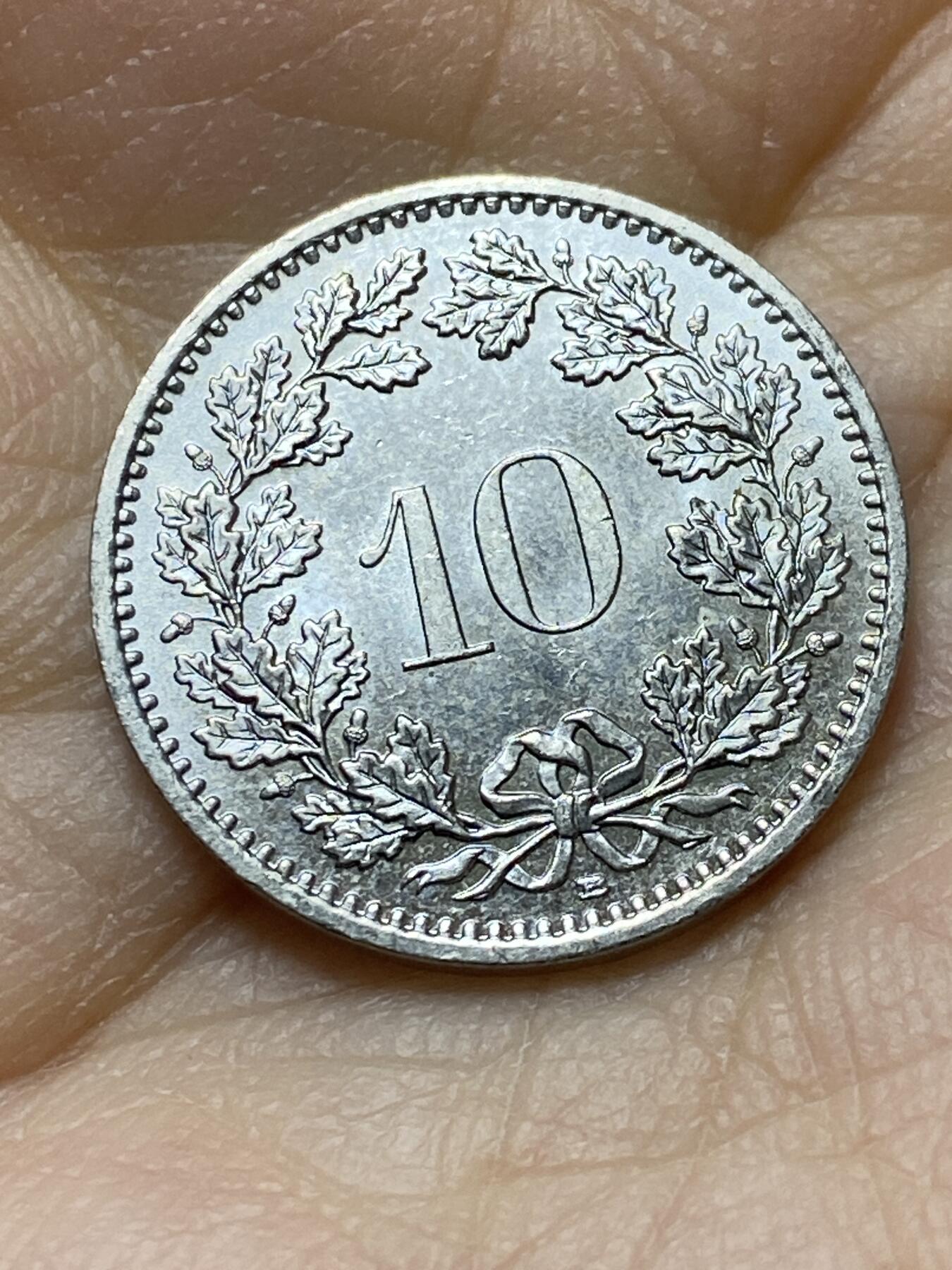 2025年第一百三十八场(总第一百六十四场）外国好品散币场(免佣金) 瑞士🇨🇭1990年10拉彭(第二版，B标伯尔尼造)