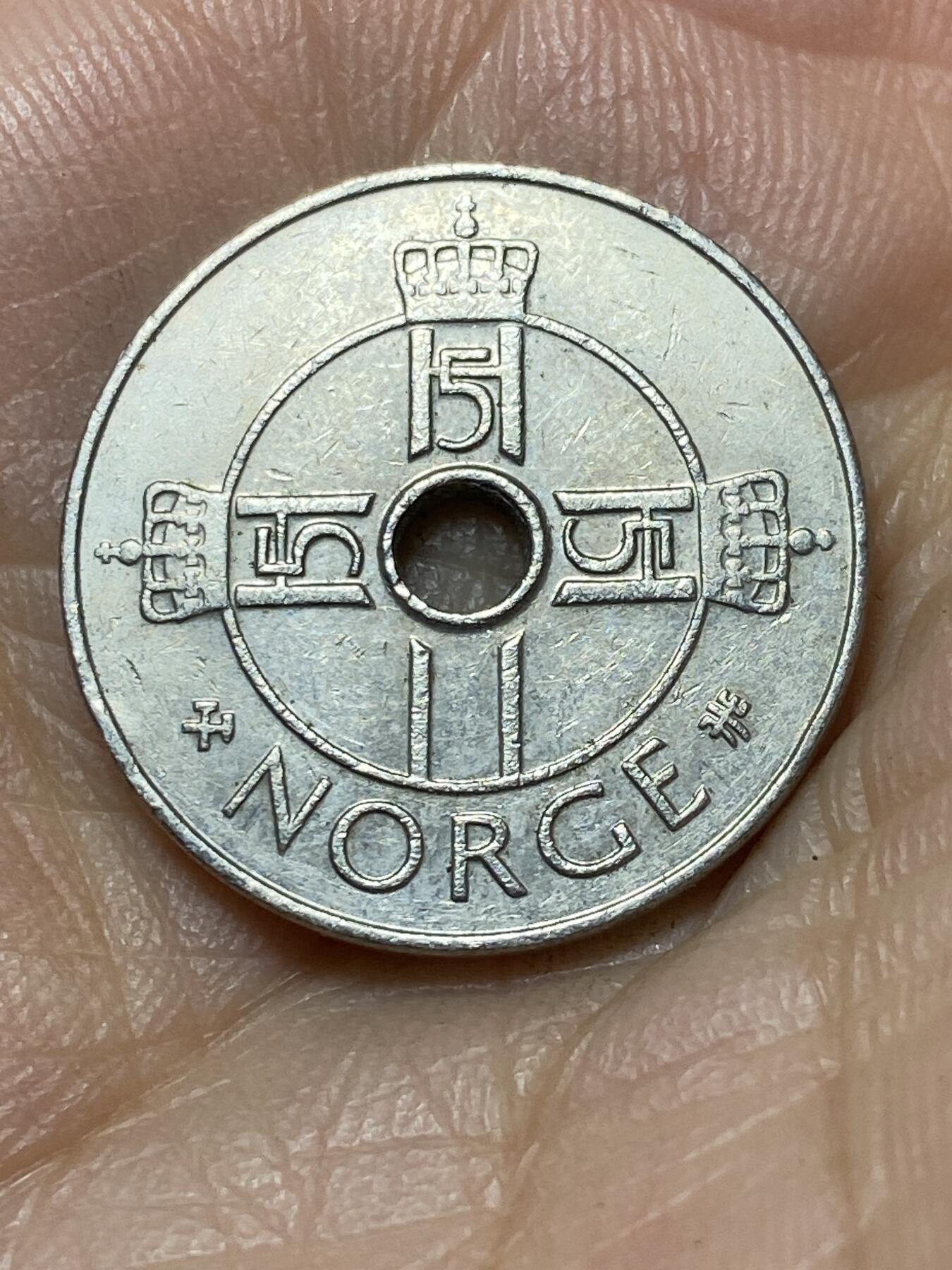 2025年第一百三十九场(总第一百六十五场）外国好品散币场(免佣金) 挪威🇳🇴1998年1克朗(哈拉尔五世第二版)