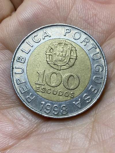 2025年第一百三十九场(总第一百六十五场）外国好品散币场(免佣金) - 葡萄牙🇵🇹1998年100埃斯库多(共和国时期第六套，5段分段边齿版)