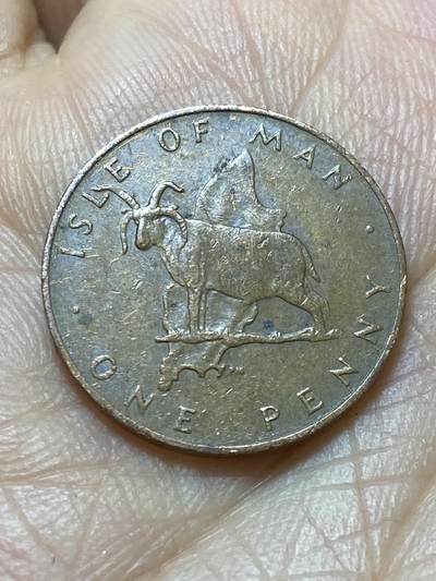 2025年第一百三十八场(总第一百六十四场）外国好品散币场(免佣金) - 英属马恩岛🇮🇲1977年1便士(伊丽莎白二世中年花冠，十进制第二版)