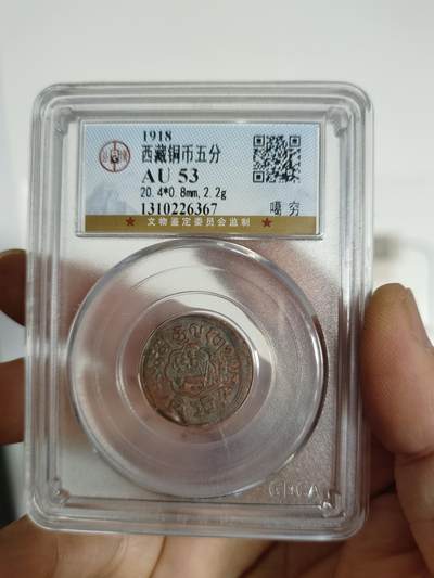 西藏铜币专场 - 西藏铜币噶穷五分公博评级币