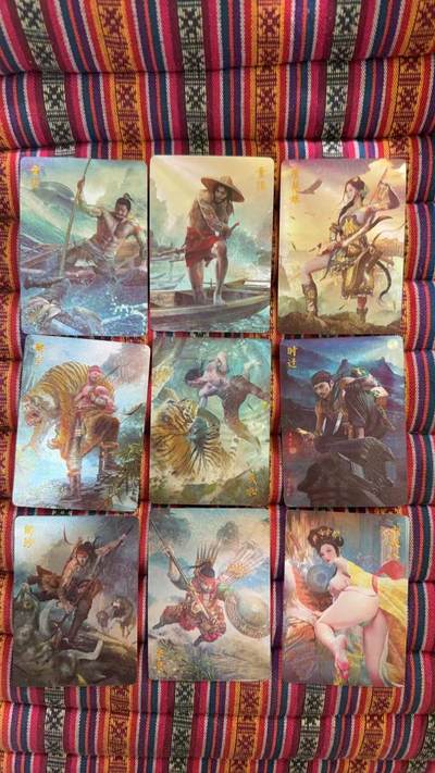 光影卡牌第27期，各家亲签，各家套卡，持续收拍品 - 燎原巴丁水浒粗闪9张