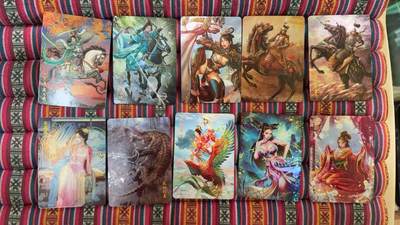 光影卡牌第27期，各家亲签，各家套卡，持续收拍品 - 燎原水浒特卡金彩10张，黑暗王朝三娘＋胡子三娘＋独行正明三娘＋巴丁闫婆惜等