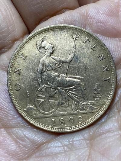 2025年第一百三十九场(总第一百六十五场）外国好品散币场(免佣金) - 英国🇬🇧1893年1便士(维多利亚女王中年桂冠第三版版)