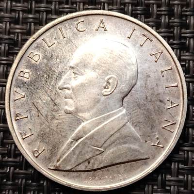 布加迪🐬～世界钱币(上海)🌾第 267 期 /  各国套币和散币 - 意大利🇮🇹 1974年 500里拉 无线电之父马克尼诞辰百年纪念银币 11g/29mm