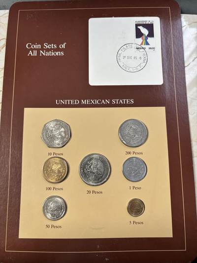 第185期拍卖 - 富兰克林卡装墨西哥硬币7枚装