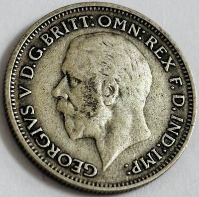 文馨钱币收藏第 286 场，圣诞节专场【 长期接收代拍品低至 0 佣金】 - 极美品 1934 年英国乔治五世 6 便士银币