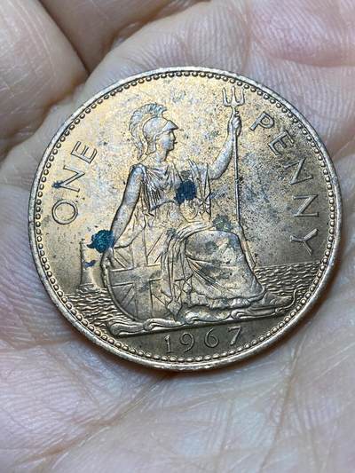 2025年第一百三十九场(总第一百六十五场）外国好品散币场(免佣金) - 英国🇬🇧1967年1便士(伊丽莎白二世青年桂冠第二版，普制币关门年)