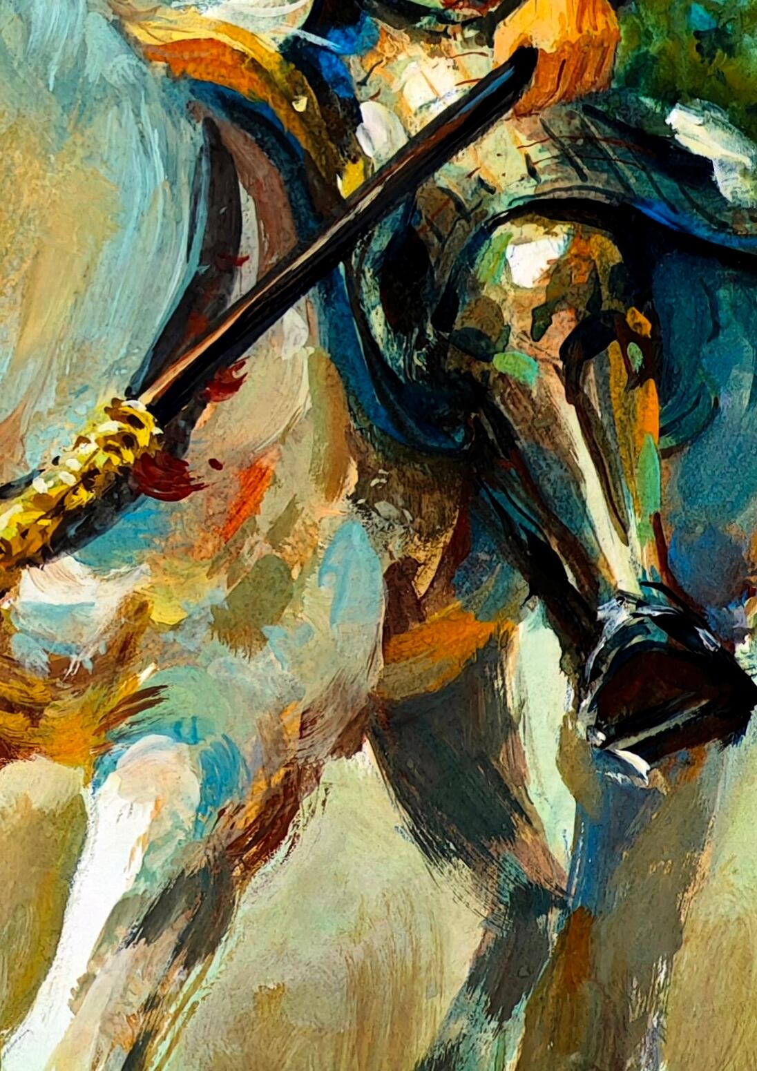 白泽拍卖卡牌手绘专场第30期（白金之夜 跨年大拍） 2025 马哲帆手绘画 赵云 尺寸：25.3cm*36.7cm  马哲帆钤印