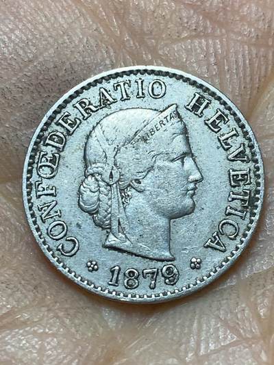 2025年第一百三十九场(总第一百六十五场）外国好品散币场(免佣金) - 稀少特年–瑞士🇨🇭1879年5拉彭(第二版首发年，B标伯尔尼造)