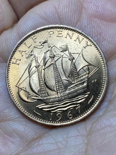 2025年第一百三十九场(总第一百六十五场）外国好品散币场(免佣金) - 原光好品–英国🇬🇧1967年半便士(伊丽莎白二世青年桂冠第二版，普制币关门年)