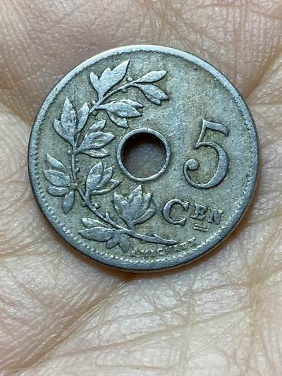 2025年第一百三十八场(总第一百六十四场）外国好品散币场(免佣金) - 比利时🇧🇪1905年5分(利奥波德二世时期，荷语版)