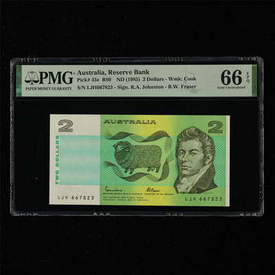 【亘邦集藏】第217期拍卖 - 1985年 澳大利亚2元 PMG 66EPQ LJH667823