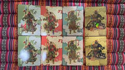 光影卡牌第27期，各家亲签，各家套卡，持续收拍品 - 飞将水浒特卡，四大元帅彩闪+普卡