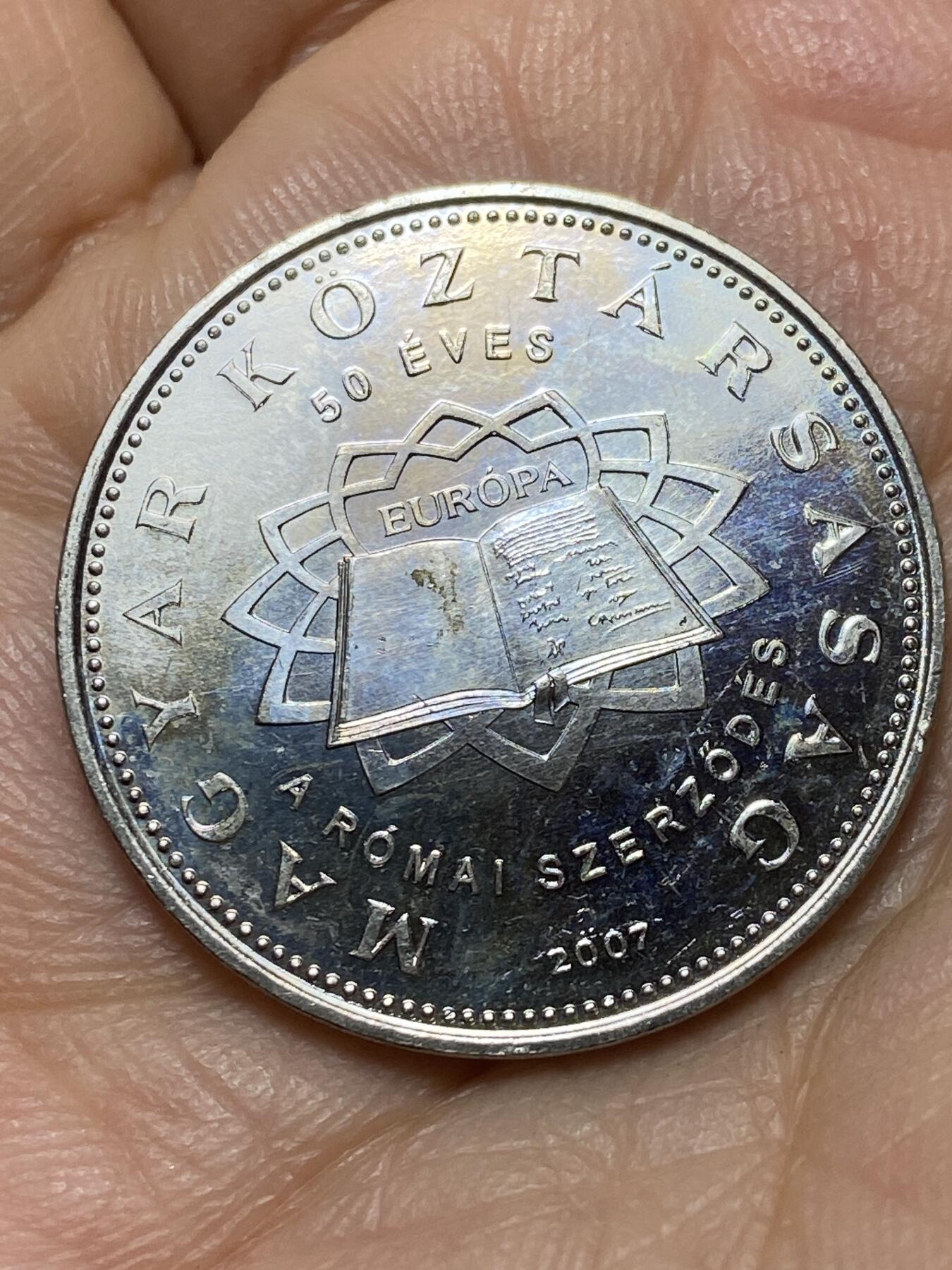 2025年第一百三十九场(总第一百六十五场）外国好品散币场(免佣金) 少见好品–匈牙利🇭🇺2007单年份50福林(罗马条约暨建立欧洲经济共同体条约50周年纪念币)