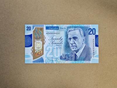 【礼羽收藏】🌏世界钱币拍卖第117期 - 欧洲，北爱尔兰，2019年，20磅，塑料钞，全新UNC