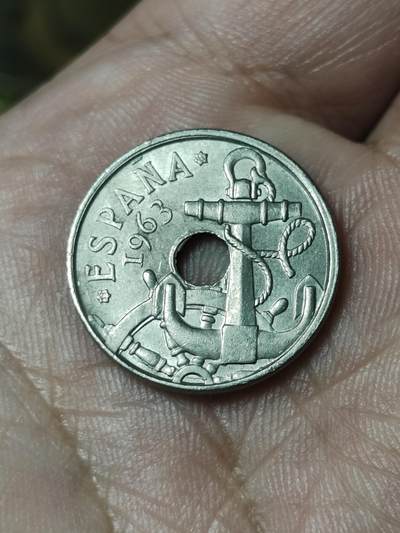 2025年第一百三十九场(总第一百六十五场）外国好品散币场(免佣金) - 原光好品–西班牙🇪🇸1963(65)年50分(弗朗哥时期第二版，箭头朝下版)