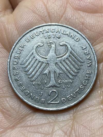 2025年第一百三十八场(总第一百六十四场）外国好品散币场(免佣金) - 德国🇩🇪1974年2德国马克(J标，汉堡造)