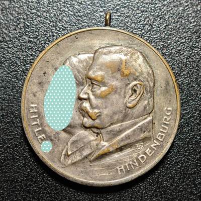 【德藏】世界币章拍卖第158期（拍品征集中~欢迎藏友联系） - 1934年 德国民族社会主义工人党党首与兴登堡镀银纪念章 直径约：33.6mm；重约：18.2g（原图请联系客服）