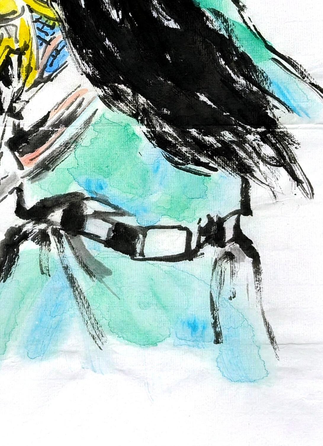 白泽拍卖卡牌手绘专场第30期（白金之夜 跨年大拍） 2025 bowen艺术手绘画 关羽 尺寸：25.4cm*35.5cm  bowen艺术签题