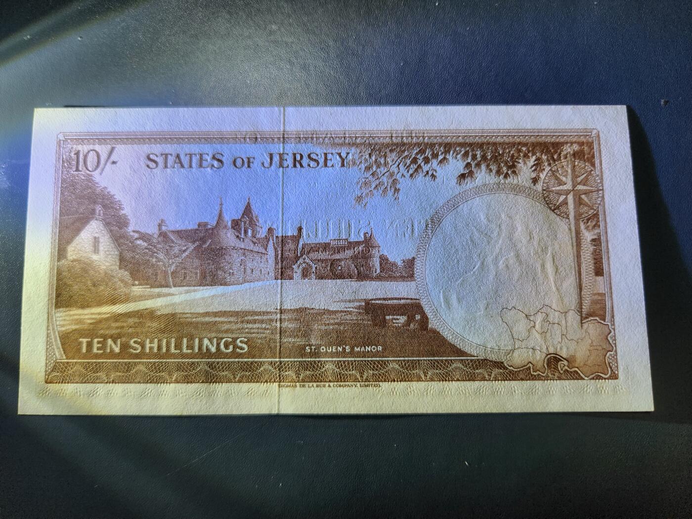 12月21号晚上8点 外国纸币自动截拍第75场 泽西岛 1963年 10先令 新品