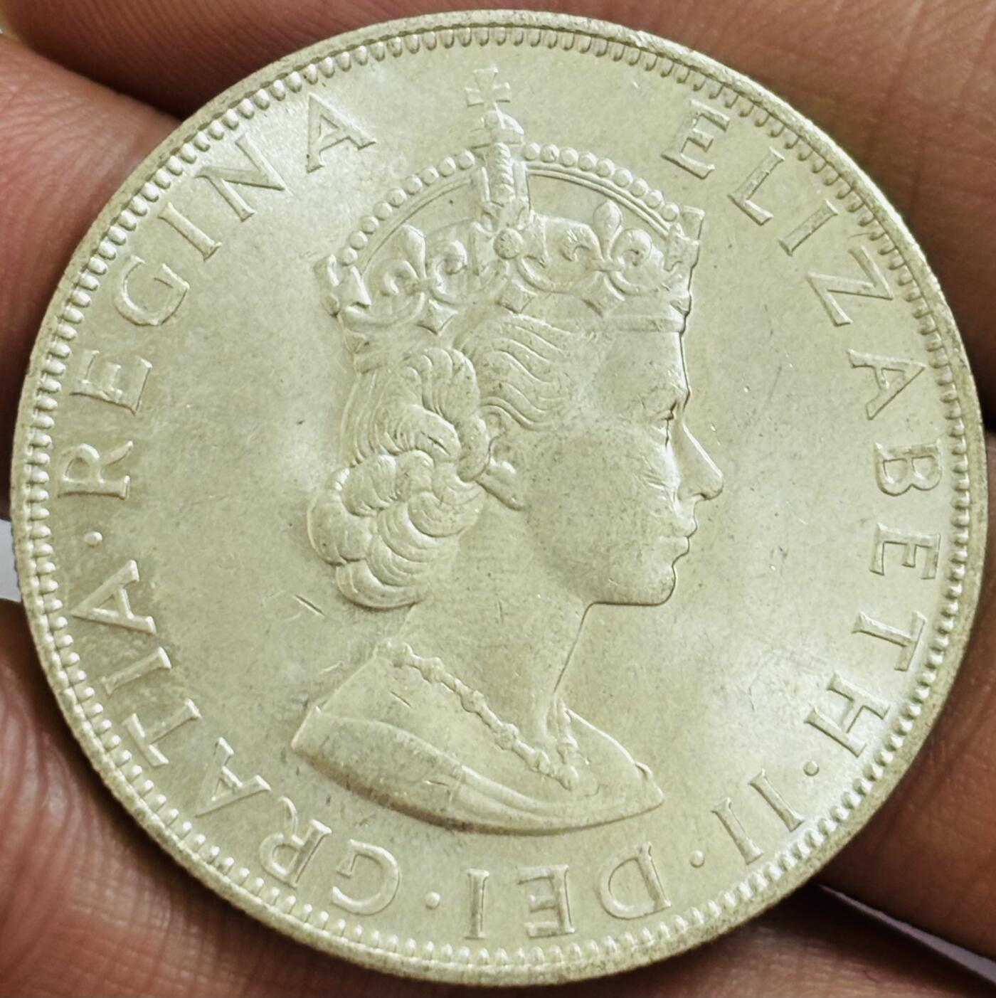 文馨钱币收藏第 286 场，圣诞节专场【 长期接收代拍品低至 0 佣金】 原光 MS 级别 1964 年英属百慕大 1 克朗大银币，独年份 500 银