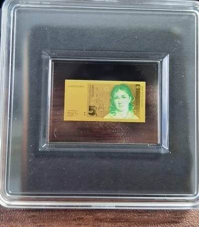 第185期拍卖 - 乍得乍得复刻德国5马克彩色纸币1/1000盎司纪念金币