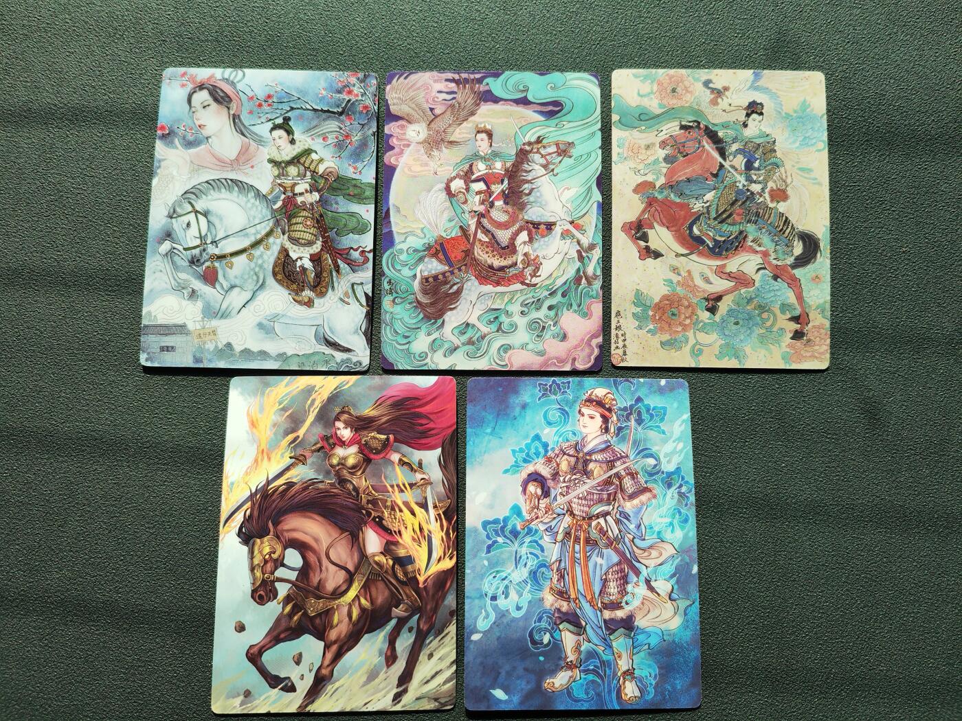 阳大大卡牌拍卖第88期（持续收拍品，周一晚上九点截拍，进群福利早知道） 【三娘】星宿文创 艺术家扈三娘5张 粗闪工艺