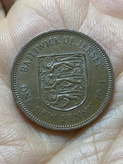 2025年第一百三十八场(总第一百六十四场）外国好品散币场(免佣金) - 英属泽西岛🇯🇪1971年1新便士(伊丽莎白二世中年花冠，十进制第一版首发年)