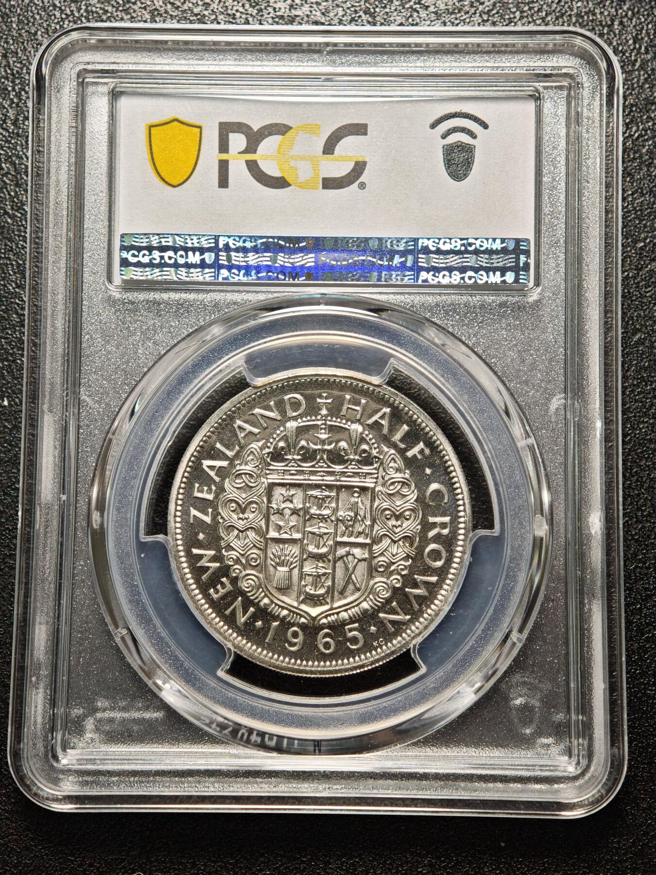 【德藏】世界币章拍卖第158期（拍品征集中~欢迎藏友联系） 1965年 新西兰套币 PCGS SP65～67 品相极佳 其中半便士、1便士，五彩淡包浆极其漂亮