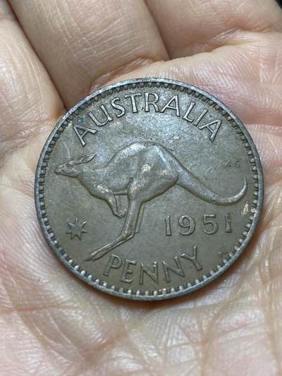 2025年第一百三十九场(总第一百六十五场）外国好品散币场(免佣金) - 澳大利亚🇦🇺1951年1便士(乔治六世第二版，PL标伦敦造)