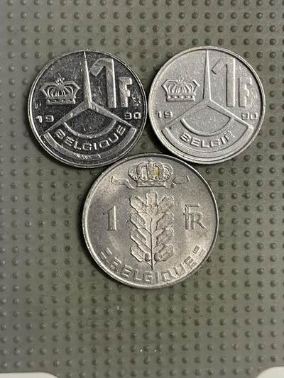 2025年第143场各国散币拍卖（总第143场） - 比利时1法郎3枚