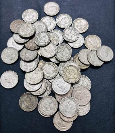 文馨钱币收藏第 286 场，圣诞节专场【 长期接收代拍品低至 0 佣金】 - 菲律宾老版 25 分各年份未挑 58 个