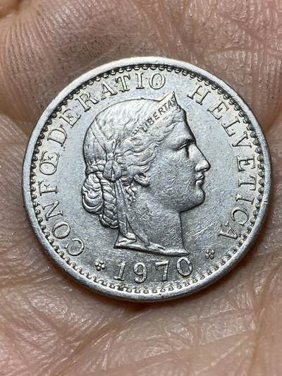 2025年第一百三十九场(总第一百六十五场）外国好品散币场(免佣金) - 瑞士🇨🇭1970年20拉彭(第三版，无标版)