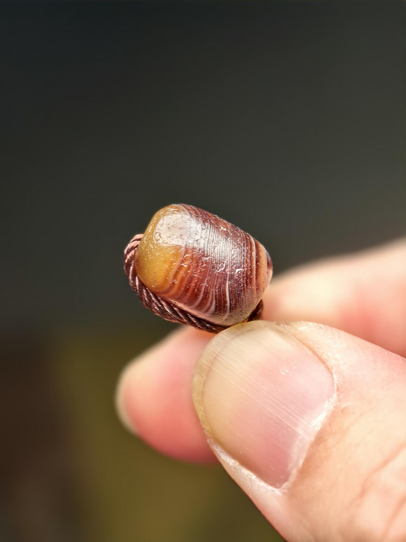 抚柳草堂-第三期章牌钱币 奖章勋章限时免佣 满百包邮 放漏专场 15世纪缠丝玛瑙珠 闻德评级尺寸见标签 缠丝漂亮配串佳品