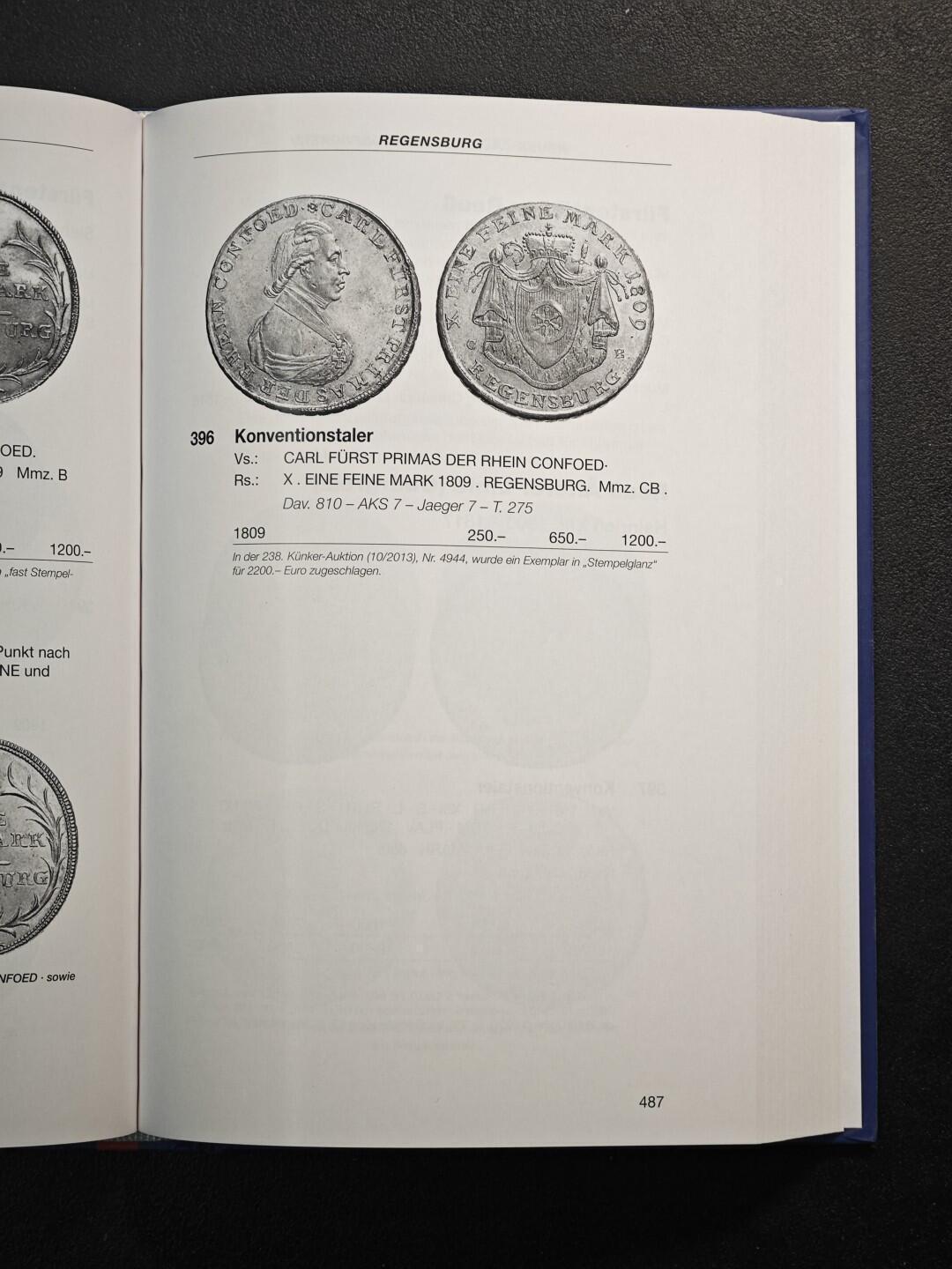 【德藏】世界币章拍卖第158期（拍品征集中~欢迎藏友联系） 全新未拆封 1800-1872年德国银币目录 从半泰勒到2泰勒 铜版纸印刷 全书约706页