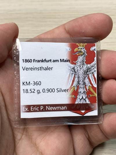 万国钱币拍卖第058期（万国新年大拍） NGC MS63 1860年德国法兰克福少女流通泰勒 无比均匀的厚重纸袋包浆 纽曼名家旧藏  可遇不可求的典藏级状态