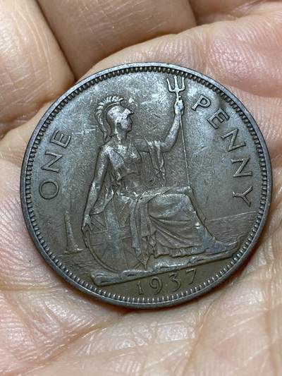 2025年第一百三十九场(总第一百六十五场）外国好品散币场(免佣金) - 英国🇬🇧1937年1便士(乔治六世加冕年，第一版首发年)