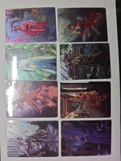 开心玩卡，快乐生活(第五期) - 阿福摩点众筹 央视西游40周年 正面粗闪反面普卡 8张女性