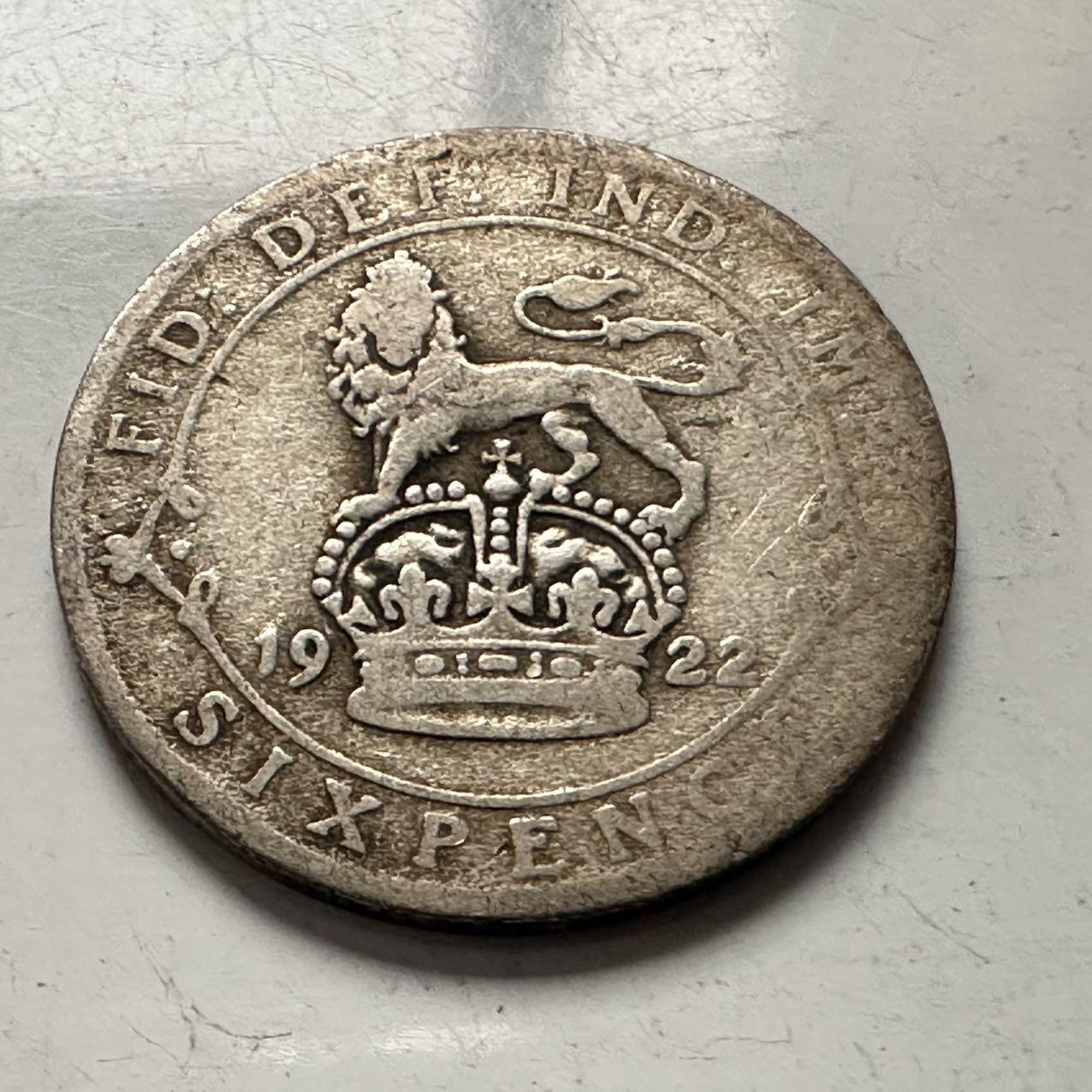 🌹外币初藏🌹🐯2025年第144场  每周二四六晚8️⃣点 接代拍 英国1922年6便士银币