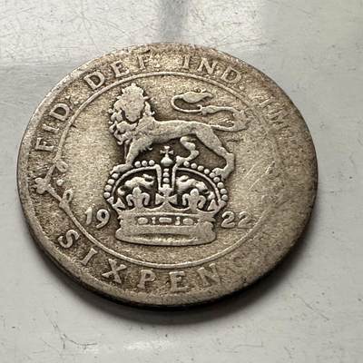 🌹外币初藏🌹🐯2025年第144场  每周二四六晚8️⃣点 接代拍 - 英国1922年6便士银币