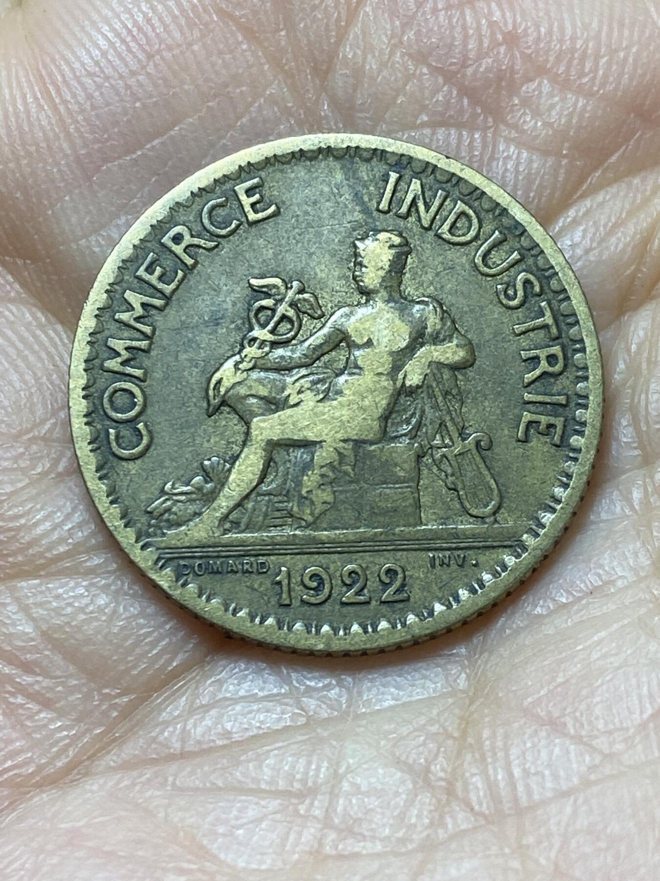 2025年第一百四十四场(总第一百七十场）品种丰富英国一线回流散币年末特拍场第一场(免佣金) 法兰西第三共和国1922年1法郎