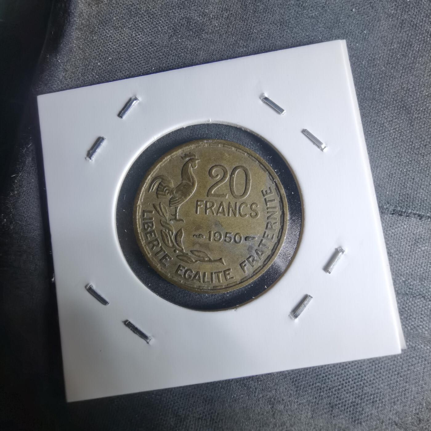 沼泽如烟--第942场 法国1950年份20法郎