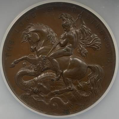 掌中浮雕-藏着的欧洲第047场 - NGC MS63 : 英国皇家理工学院（摄政街309号）举办的工业展览会铜章，57mm