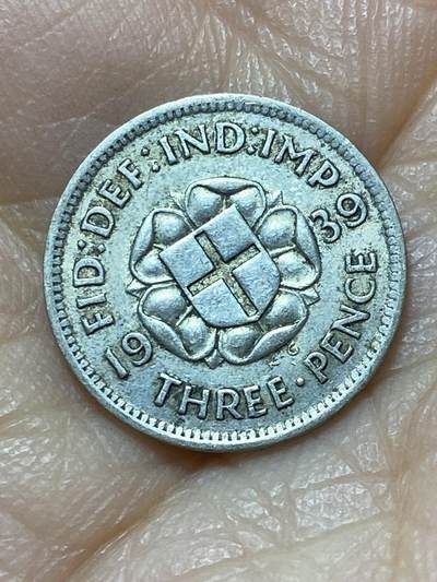 2025年第一百四十四场(总第一百七十场）品种丰富英国一线回流散币年末特拍场第一场(免佣金) - 英国🇬🇧1939年3便士银币(乔治六世第一版，500银)